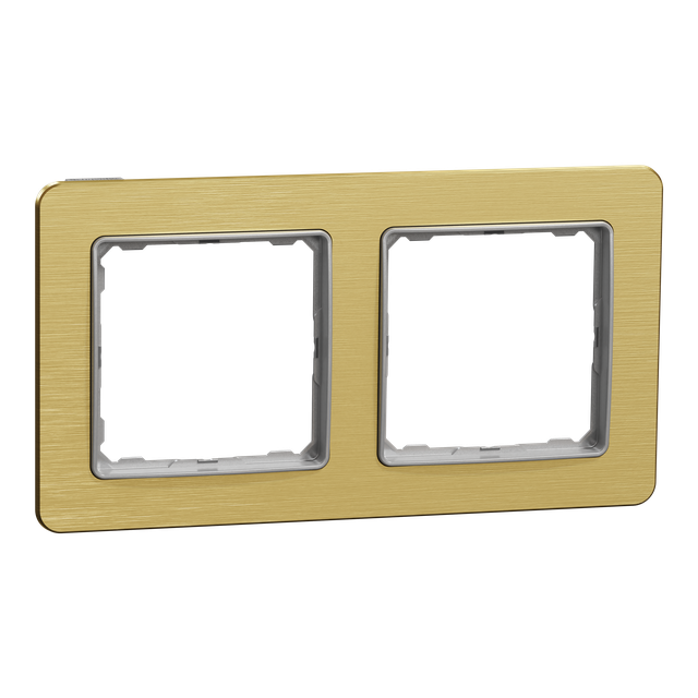 Sedna Elements, ramka 2-krotna, szczotkowane złoto