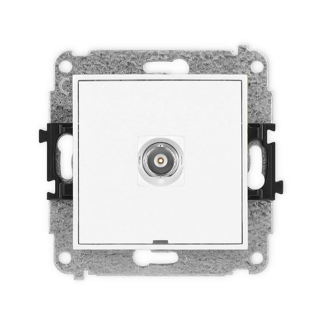MINI Gniazdo pojedyncze BNC, bez pola opisowego biały MGBNCBO-1 KARLIK