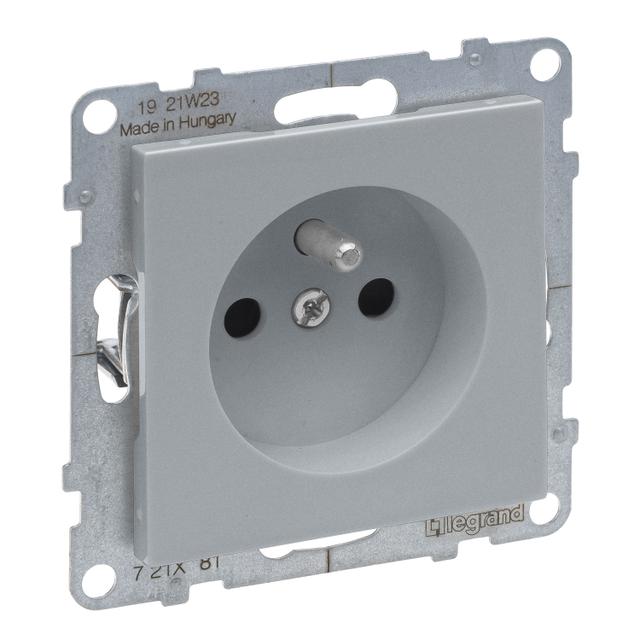 Suno Gniazdo Pojedyncze Z Uziemieniem 2P+Z - 16A 250 V Zaciski Automatyczne Aluminium 721381 LEGRAND