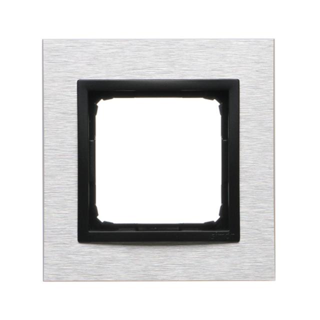 Simon 54 NATURE WMDZ-0110xS-082 Ramka 1-krotna Nature-Metal, INOX NERO, IP20/IP44. (IP44-należy zast DRN1/82 KONTAKT