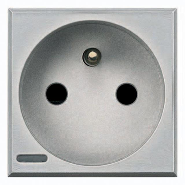 AXOLUTE - GNIAZDO 2P+Z 16A ALUMINIUM (SAMOZACISKI), Bticino