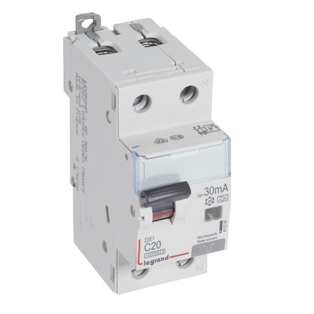 WYŁĄCZNIK RÓŻNICOWONADPRĄDOWY P 312 2P C 20A 30MA TYP A 10KA SERII DX3, Legrand