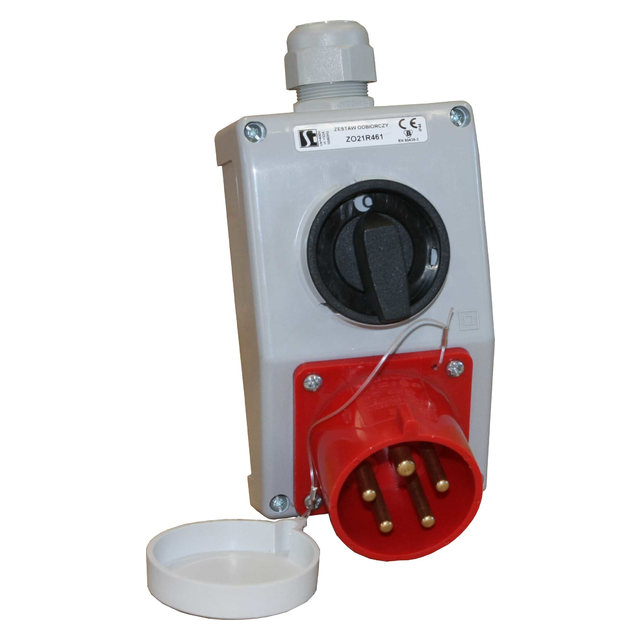 ZESTAW ODBIORCZY IP44 L-O-P,16 A,3P+N+PE,DŁAWNICA M25