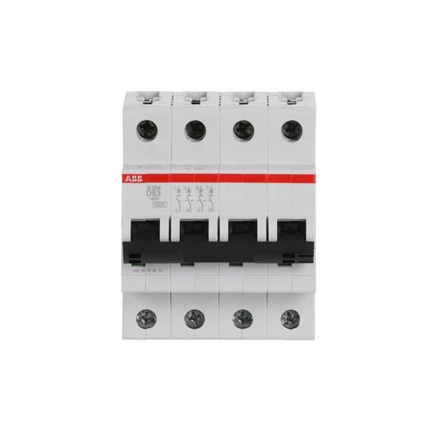 S204-D63 Wyłącznik nadprądowy 6kA 4P D63A 2CDS254001R0631 ABB
