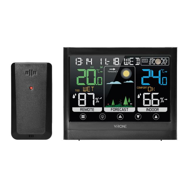 Wielofunkcyjna stacja pogodowa bezprzewodowa dotykowa WS-5 VIRONE