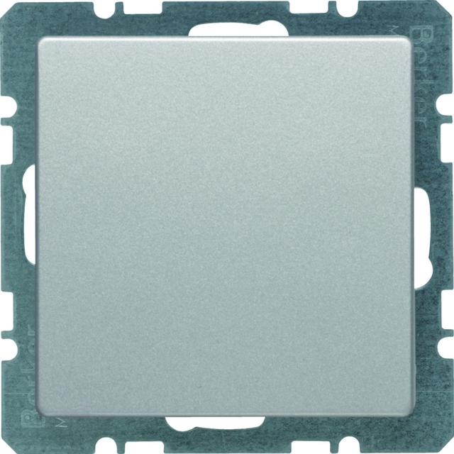 BERKER Q.x Zaślepka z płytką czołową bez pazurków rozporowych aluminium aksamit lakierowana 10096084