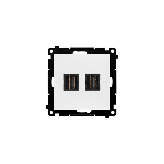 Simon 55 Gniazdo HDMI podwójne Biały mat TGHDMI2.01/111 KONTAKT