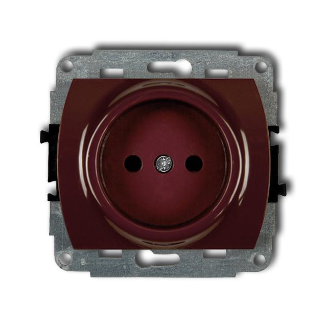 TREND Mechanizm gniazda pojedynczego bez uziemienia 2P (przesłony torów prądowych) brązowy