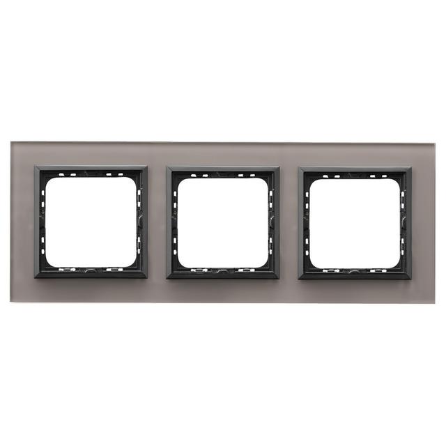 SONATA Ramka potrójna - kolor szare szkło