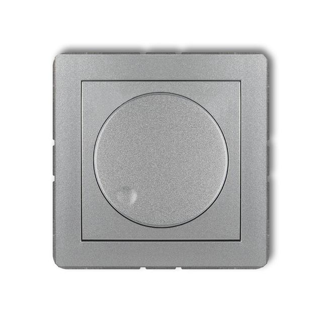 DECO Mechanizm elektronicznego regulatora oświetlenia przyciskowo-obrotowego do lamp LED srebrny met