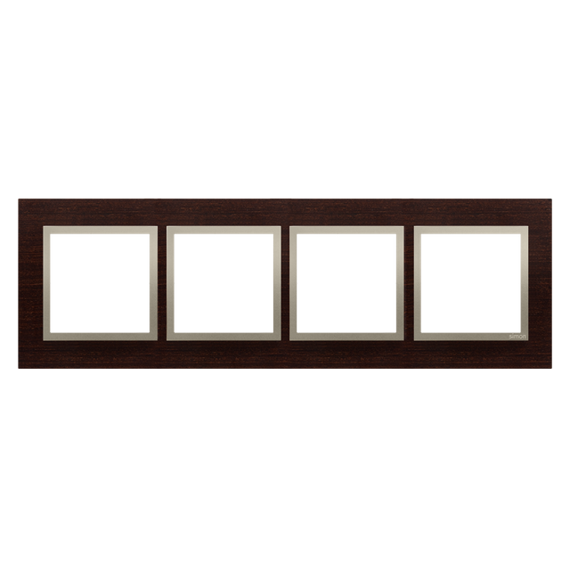 Simon 54 Nature Ramka 4-krotna Nature-Drewno ZŁOTE WENGE IP20/IP44* (*IP44-należy zastosować zestaw uszczelek DUN4) DRN4/85 KONTAKT