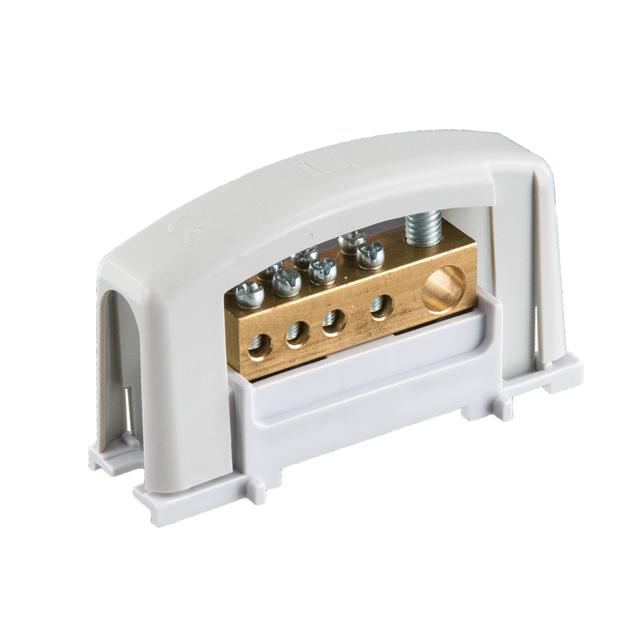 Zacisk prądowy 1x25, 4x10, szary z pokrywą  NOWOŚĆ