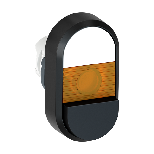 Przycisk podwójny bez tekstu żółte pole podświetlany MPD16-11Y