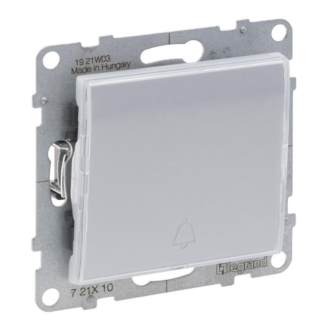 Suno Przycisk Pojedynczy Z Podświetleniem - 6A - 250V - Zaciski Automatyczne Aluminium 721310 LEGRAND