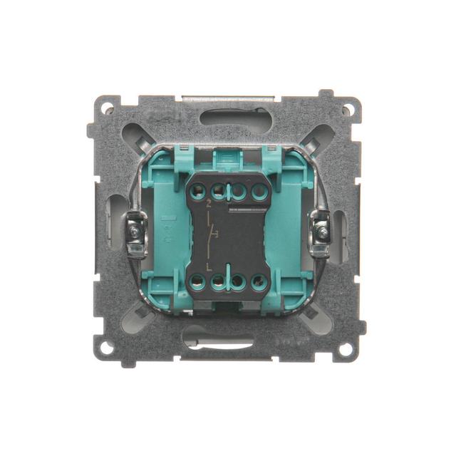 Simon Basic Przycisk światło 16A z. śrub. stal inox