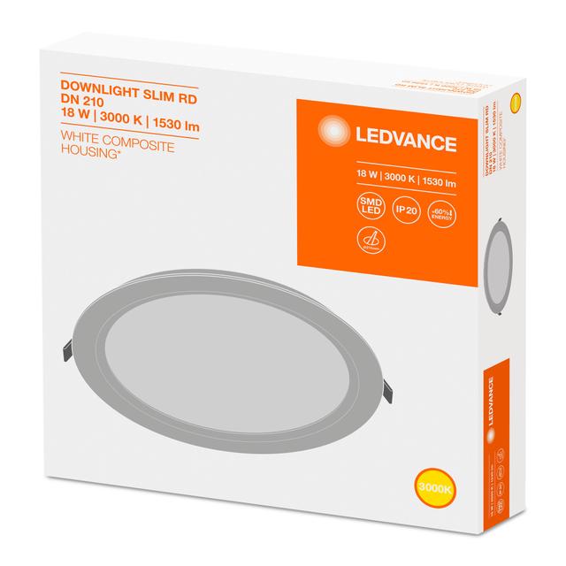 Panel LED Podtynkowy wpuszczany 18W 3000K DOWNLIGHT Slim DN210 okrągły 4058075079090 LEDVANCE