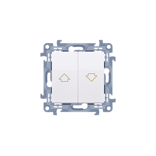 Simon 10 Łącznik roletowy 10A z. śrub. biały
