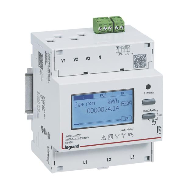 Licznik Energii Pomiar Przez Przekładniki Ct 3 Fazowy 5A Z Wyjściem Impulsowym 412042 LEGRAND