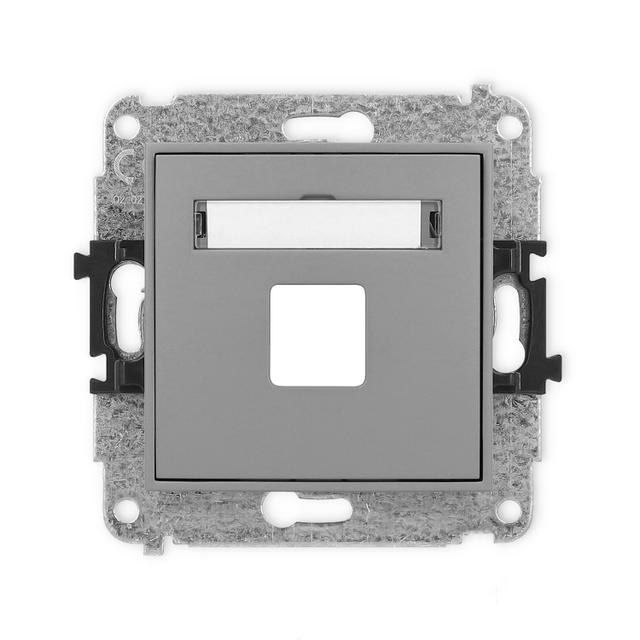 ICON Gniazdo antenowe multimedialne pojedyncze bez modułu (standard Keystone) szary mat 27IGM-1P KARLIK