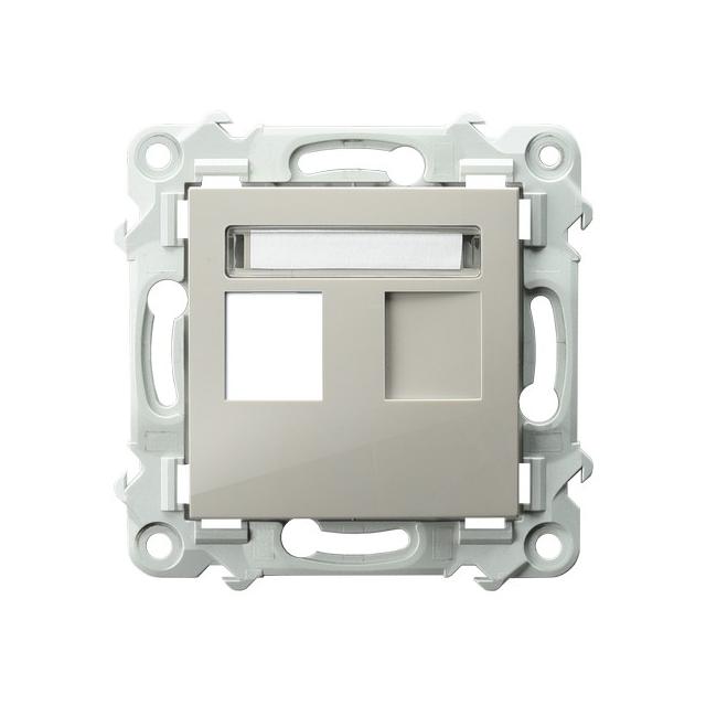 SZAFIR Obudowa gniazda pojedynczego typu Keystone prosta - kolor kaszmirowy beż