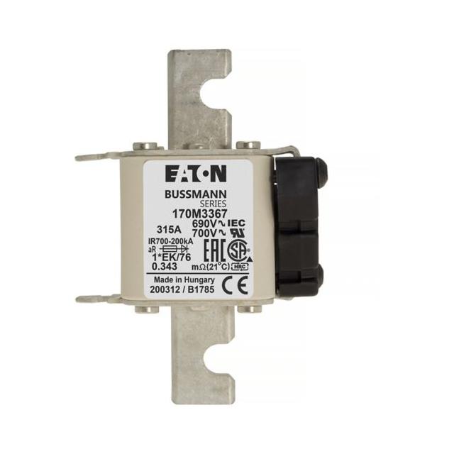 FUSE 315A 690V 1*EK/76 AR UC Wkładka szybka 315A AC 690V rozmiar 1 45x59x102 mm aR, 170M3367 EATON
