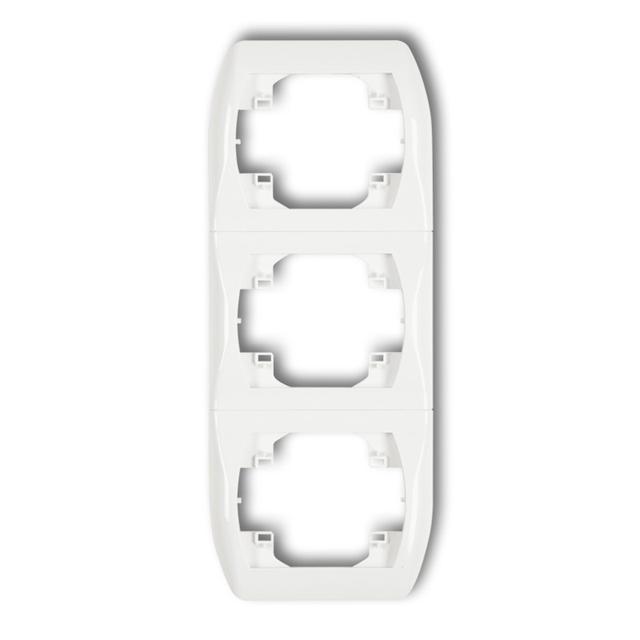 TREND Ramka pionowa potrójna biała