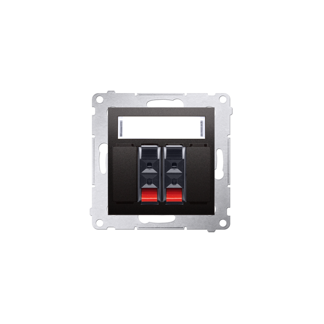 Simon 54 Gniazdo głośnikowe 2-krotne Przekrój przewodów dla wejścia i wyjścia 25 mm2 antracyt