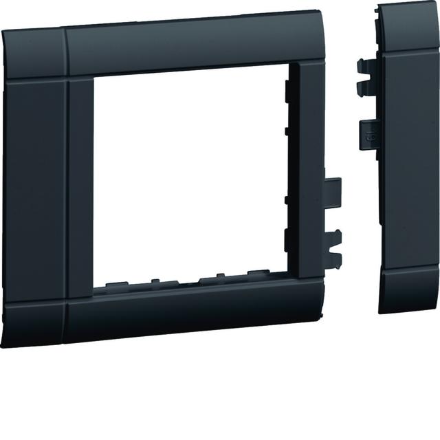 tehalit.WA Maskownica 80mm 1-kr 55x55mm PC-ABS bezhalogenowy czarny GR0800A9011 HAGER