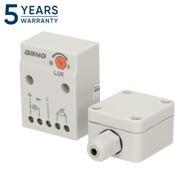 Czujnik zmierzchowy z hermetyczną zewnętrzną sondą w puszce, IP65, 2300W OR-CR-232 ORNO
