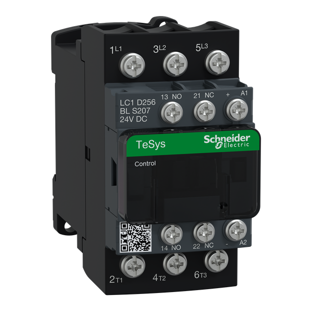 Stycznik mocy TeSys D [AC-3] 25A 3P 1Z 1R kolejowy cewka 24VDC niski pobór LC1D256BLS207 Schneider