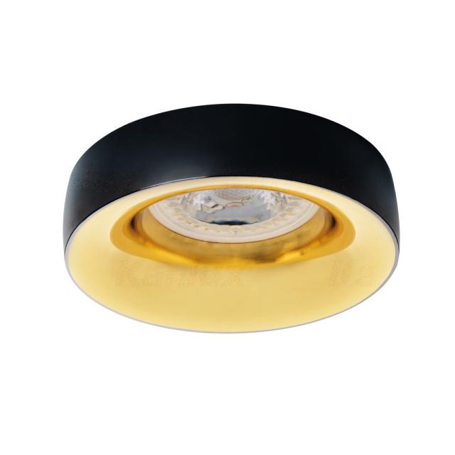 ELNIS L B/G Oczko sufitowe ELNIS L B/G okrągły stop aluminium kolor czarny / złoty 1XGx5,3/GU10 KANL