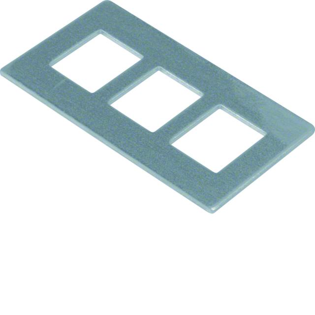 tehalit.GB-EG Płytka montażowa GTVD2/300 3xRJ45 19,3x14,8 aluminium GTVDM013 HAGER