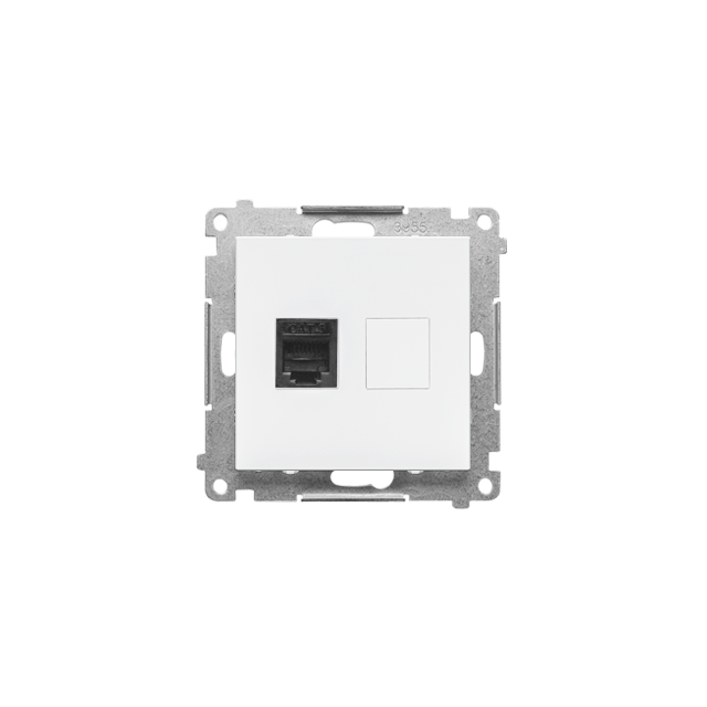 Simon 55 Gniazdo telefoniczne pojedyncze RJ12 Biały mat