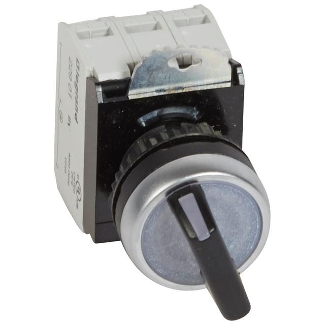Osmoz Komplet Z Podśw.-Manetka Czerw. 24V 2 Pozycje Stabilne + Uchwyt 1No+1Nc 023763 LEGRAND