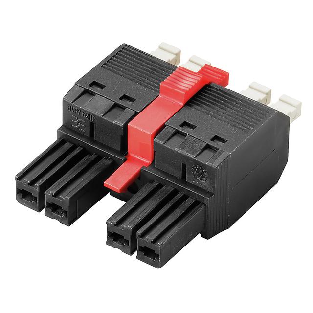 BVFL 7.62HP/04/180MF3 SN BK BX Wtyk PCB (złącze wiązki), 7.62 mm, Liczba biegunów: 4, PUSH IN z aktuatorem /48szt./ 1547540000 WEIDMÜLLER