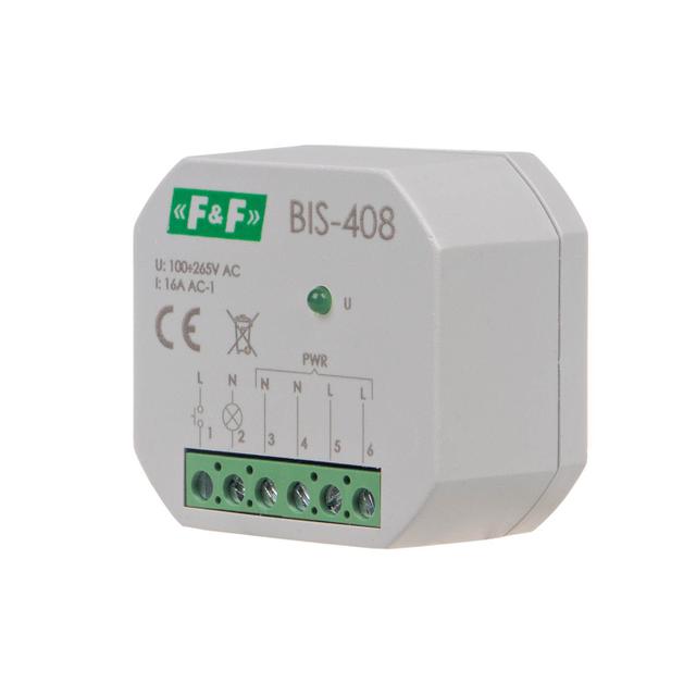 Przekaźnik bistabilny,  podtynkowy, do podświetlanych przycisków