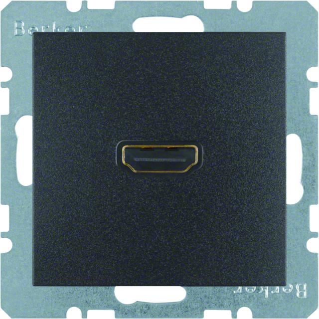 BERKER B.X Gniazdo HDMI z przyłączem 90st antracyt 3315431606 HAGER
