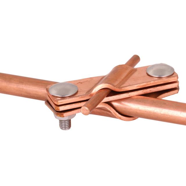 Zacisk do uziomów fi 20 mm i drutu 7-10 mm / płask 40 mm, Cu