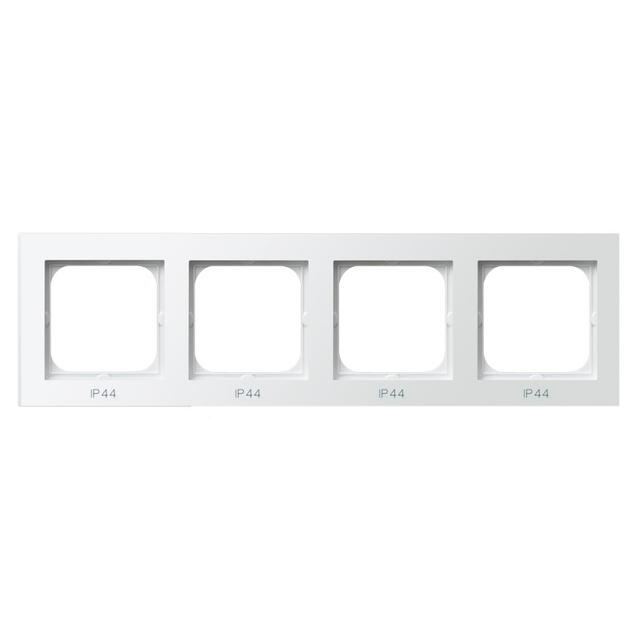 SONATA Ramka poczwórna do łączników IP-44 - kolor biały
