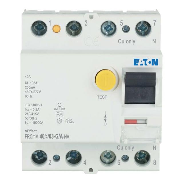 FRCMM-40/4/03-G/A-NA Wyłącznik różnicowoprądowy 10kA 40A 4P 300mA typ G/A 167111 EATON