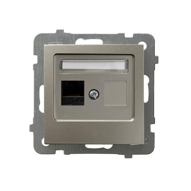 AS Gniazdo komputerowe pojedyncze, kat. 5e MMC - kolor satyna light