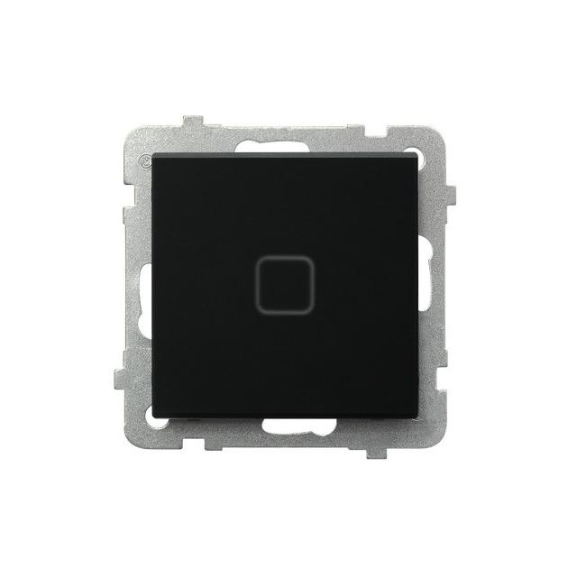 Sonata Touch Łącznik dotykowy jednobiegunowy z podświetleniem Czarne szkło szronione