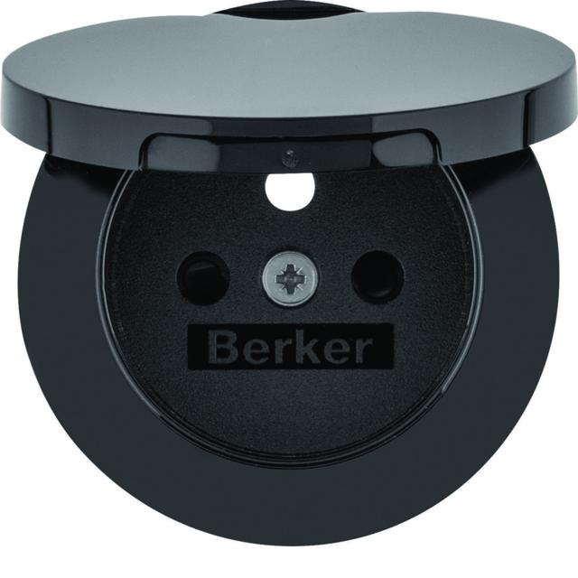 BERKER R.1/R.3 Płytka czołowa do gniazda z uziemieniem i pokrywą cz 3965832045 HAGER