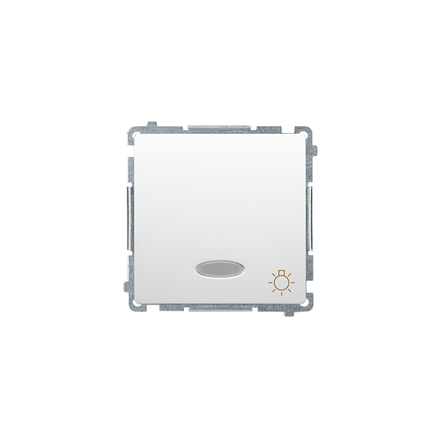 Simon Basic Przycisk światło z podświetleniem LED na 24V 10A 12V szybkozłączka biały