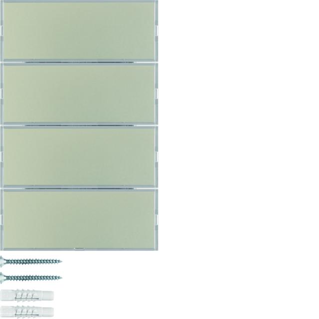 BERKER KNX e/s K.x Przycisk poczwórny z polem opisowym z diodami LED RGB i czujnikiem temperatury stal szl.  80164773 HAGER