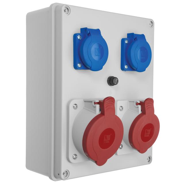 Rozdzielnia R-BOX 240, 1 x 32A / 5p, 1 x 16A / 5p, 2 x 230 V