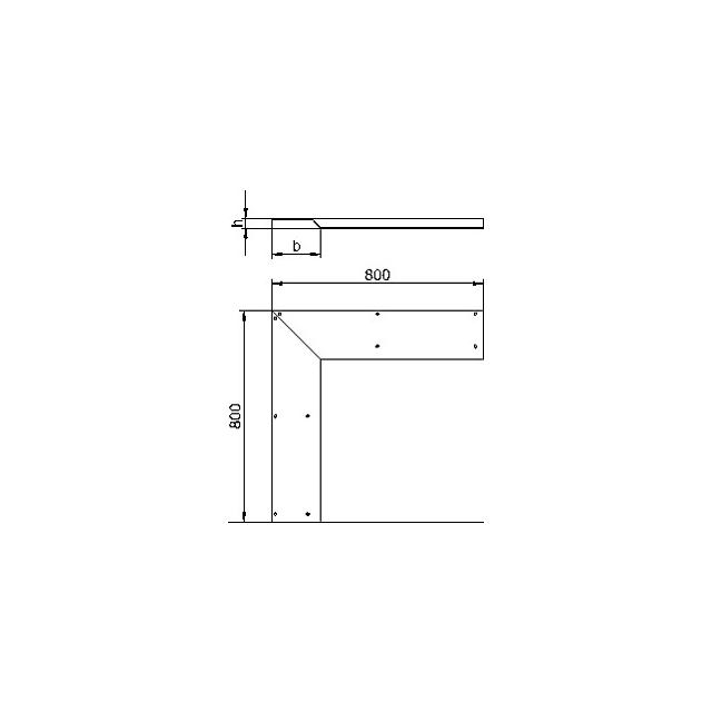 AIKF/IEA15040, NAROŻE WEWN.-ŚLEPA POKRYWA