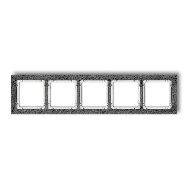 "DECO Ramka pięciokrotna - beton (ramka: antracytowa