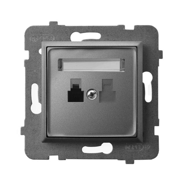 ARIA Gniazdo telefoniczne pojedyncze - kolor szary mat