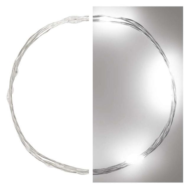 Lampki świąteczne łezki 10 LED 0,9m zimna biel IP20 timer D3AC06 EMOS